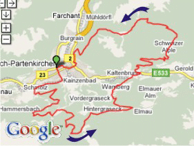 Karte Garmisch Gourmet-Runde