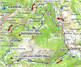 Karte Kühroint Berchtesgaden Hirscheck