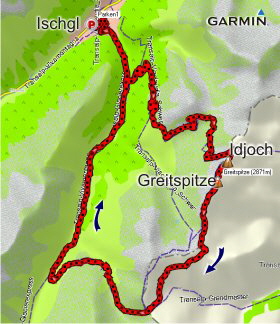 Karte Idjoch Zeblastrail