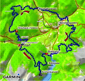 Karte Kühroint Berchtesgaden Hirscheck