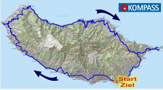 Karte Inselumrundung Madeira
